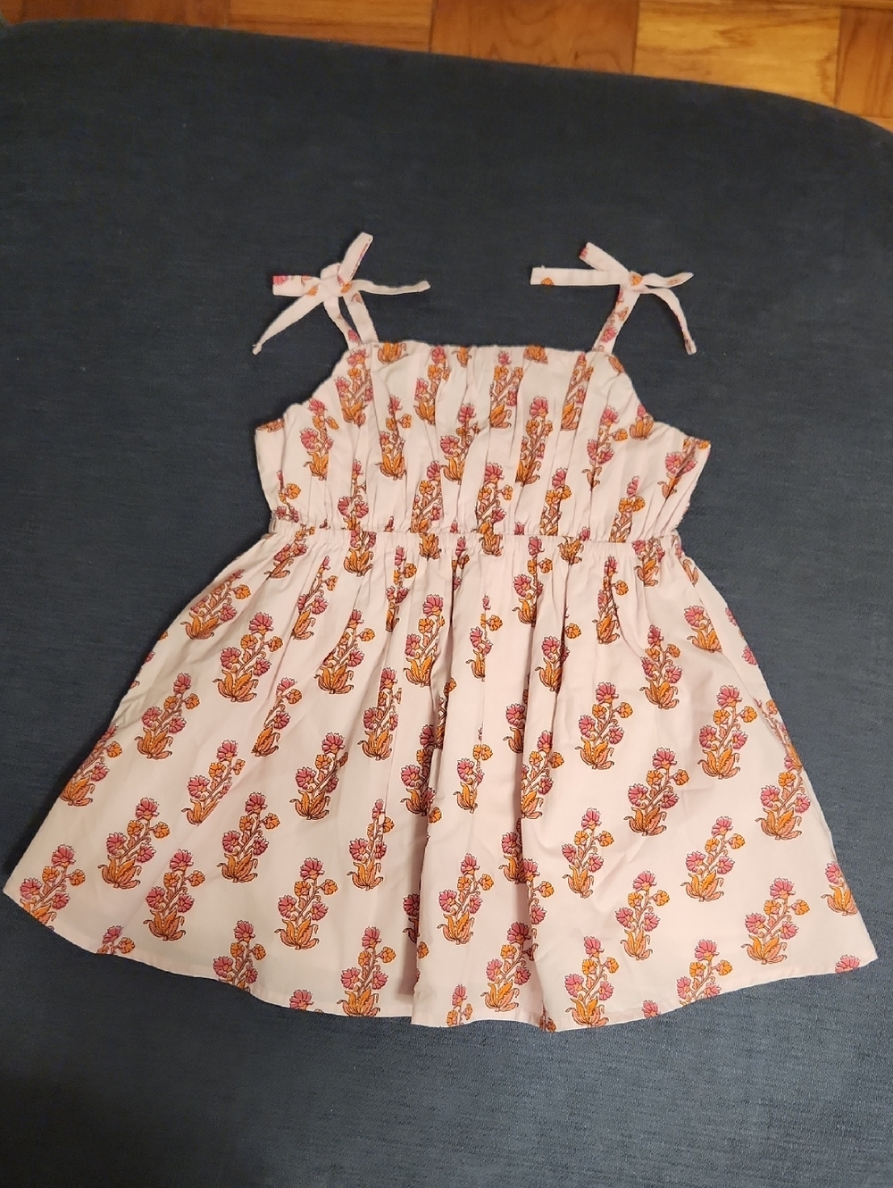 Crewcuts Pink Floral Tie-Strap Sundress Size 3T